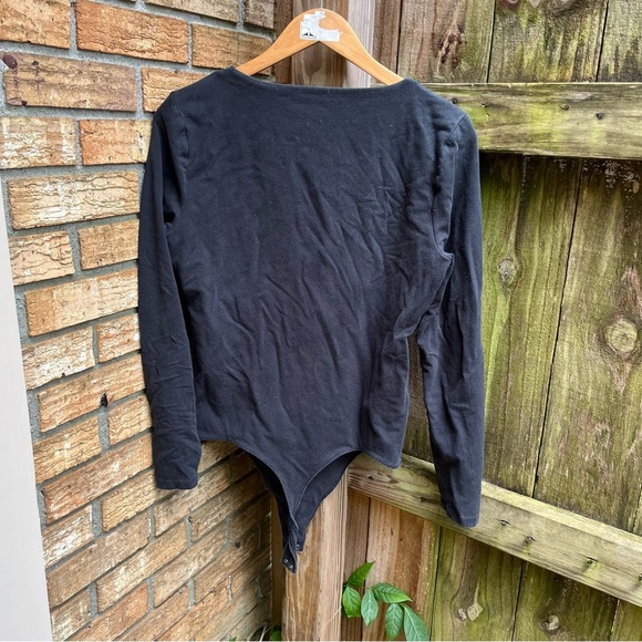 Abercrombie & Fitch Charcoal Long Sleeve Bodysuit - Picture 3 of 3